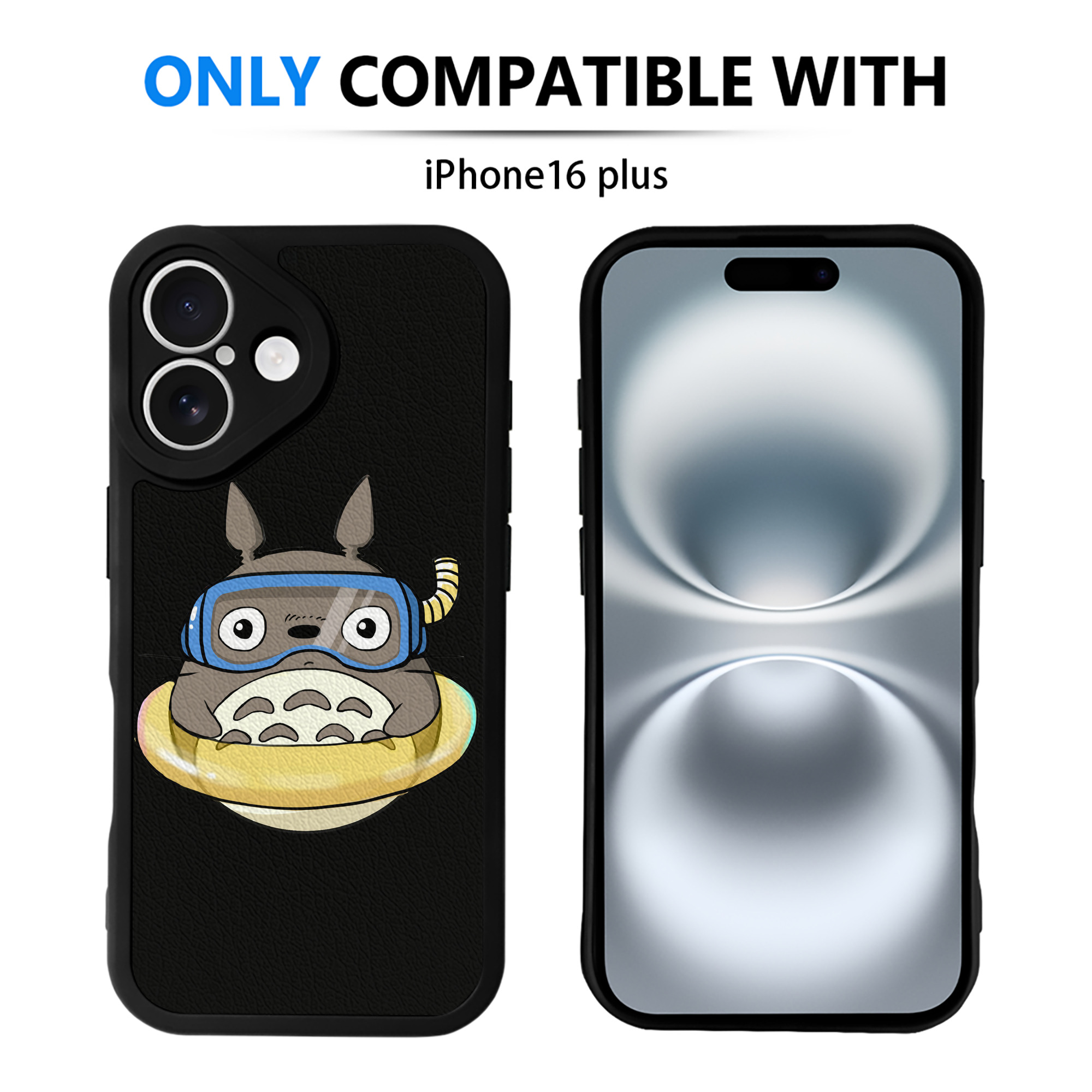 （画像用） となりのトトロ 草壁メイ 草壁サツキ My Neighbor Totoro Satsuki Kusakabe Mei Kusakabe 【iPhone 16シリーズ対応】シリコンスマホケース（レザー調） 材質：シリコン
